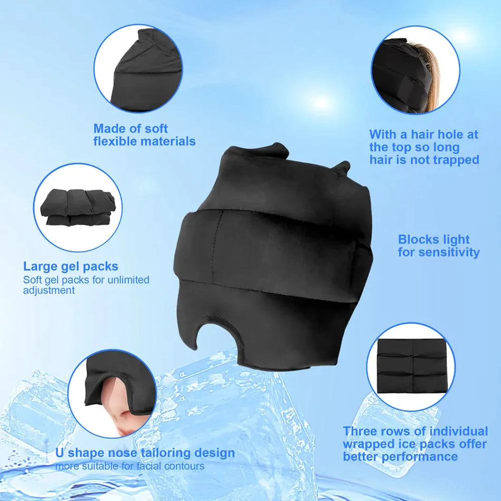 Bonnet de Gel Anti-Migraine – Soulagement Immédiat Chaud & Froid