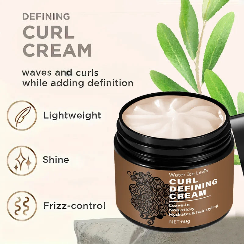 Curl Defining Cream, Nourishing, Anti-Frizz, Smooths Curls, Enhances Curls, Moisturizes and Adds Shine - Color-Safe and Sulfate-Free Styling Product